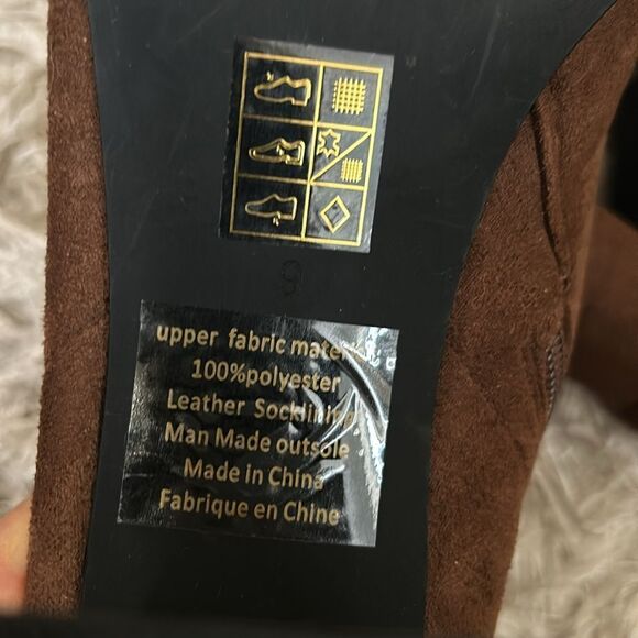 NWOB Jeffrey Campbell Parisah-2 Over The Knee Heeled Boots in Brown Suede size 9 - Picture 12 of 12